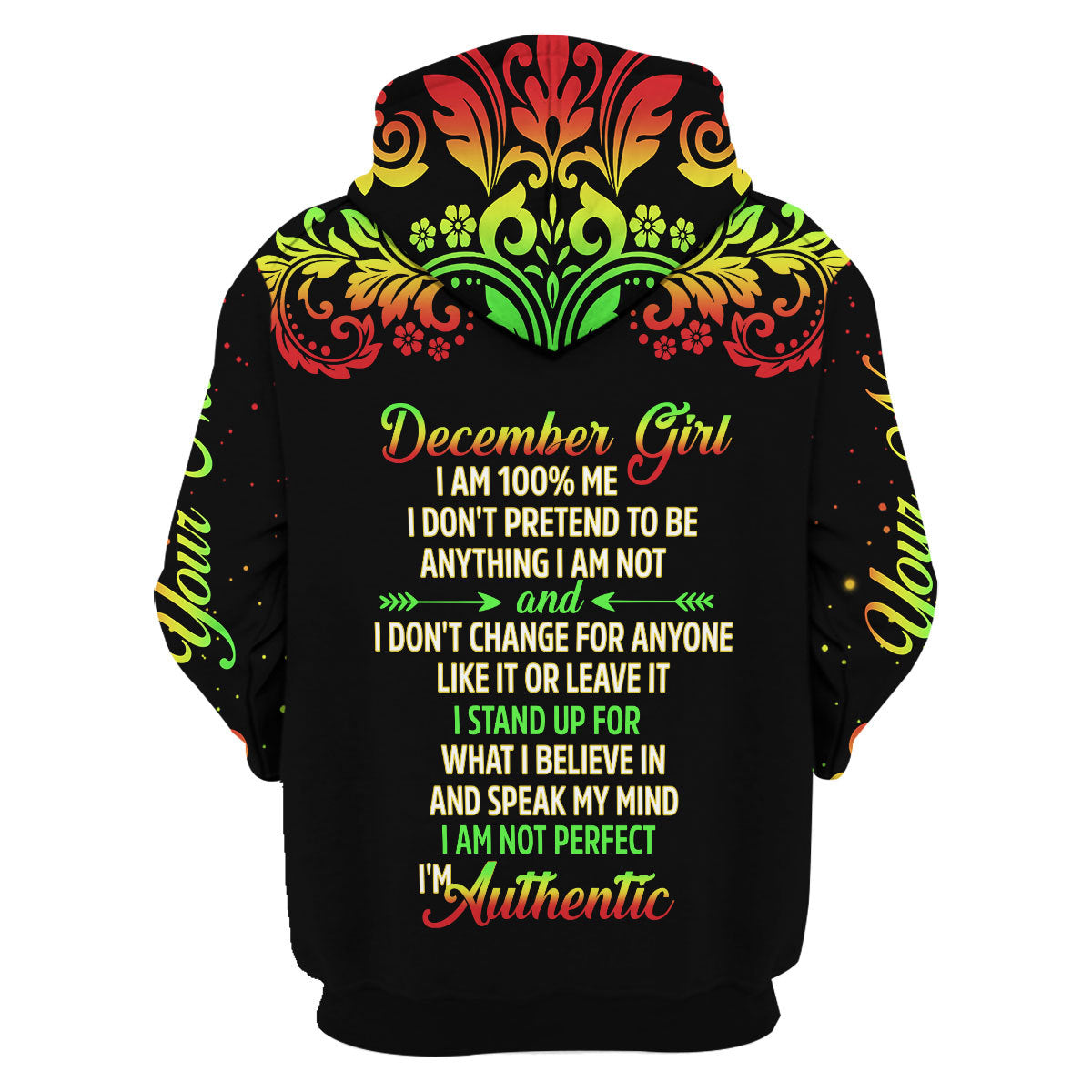 Personalized Tracksuit December Girl All Over Printed