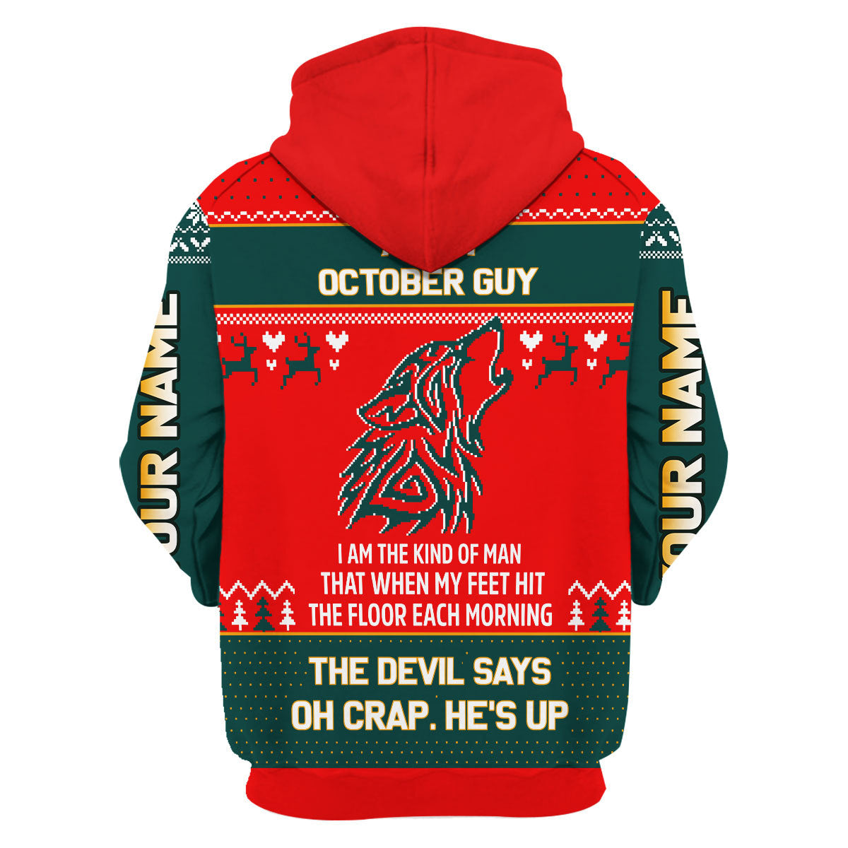 CustomsPig Personalized Hoodie October Guy All Over Printed