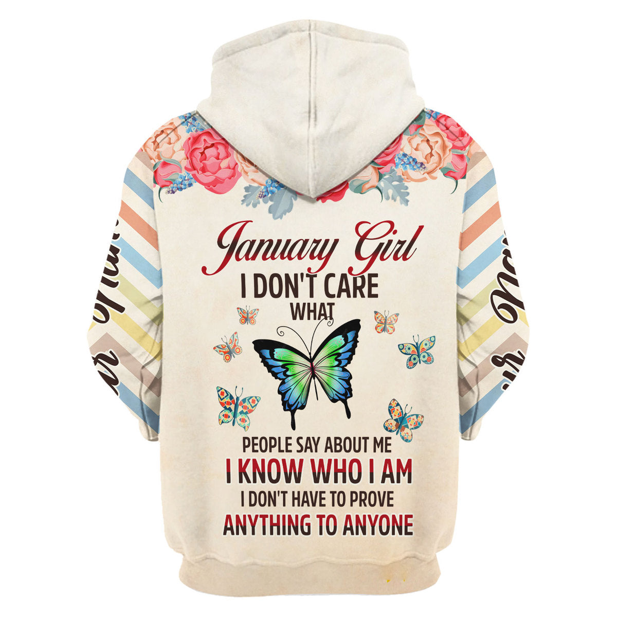 CustomsPig Personalized Hoodie January Girl All Over Printed