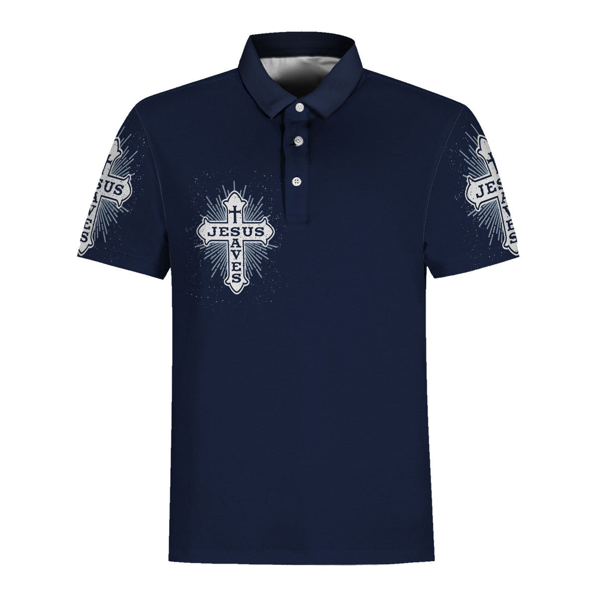 Customspig Tops Pullover Sweatshirt Sweatshirt Jesus Saves Cross On Navy Blue 3D Apparel