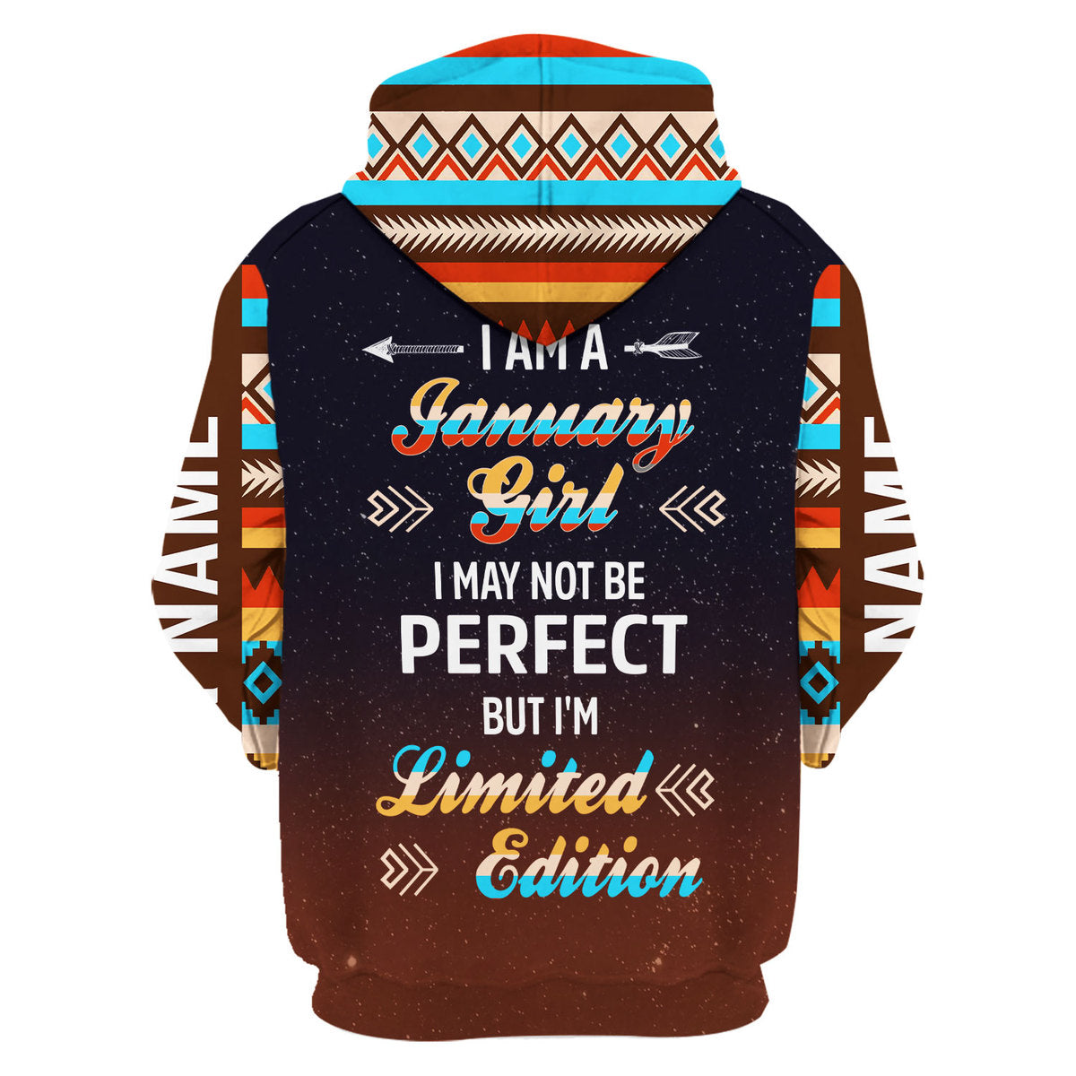 CustomsPig Personalized Hoodie January Girl All Over Printed