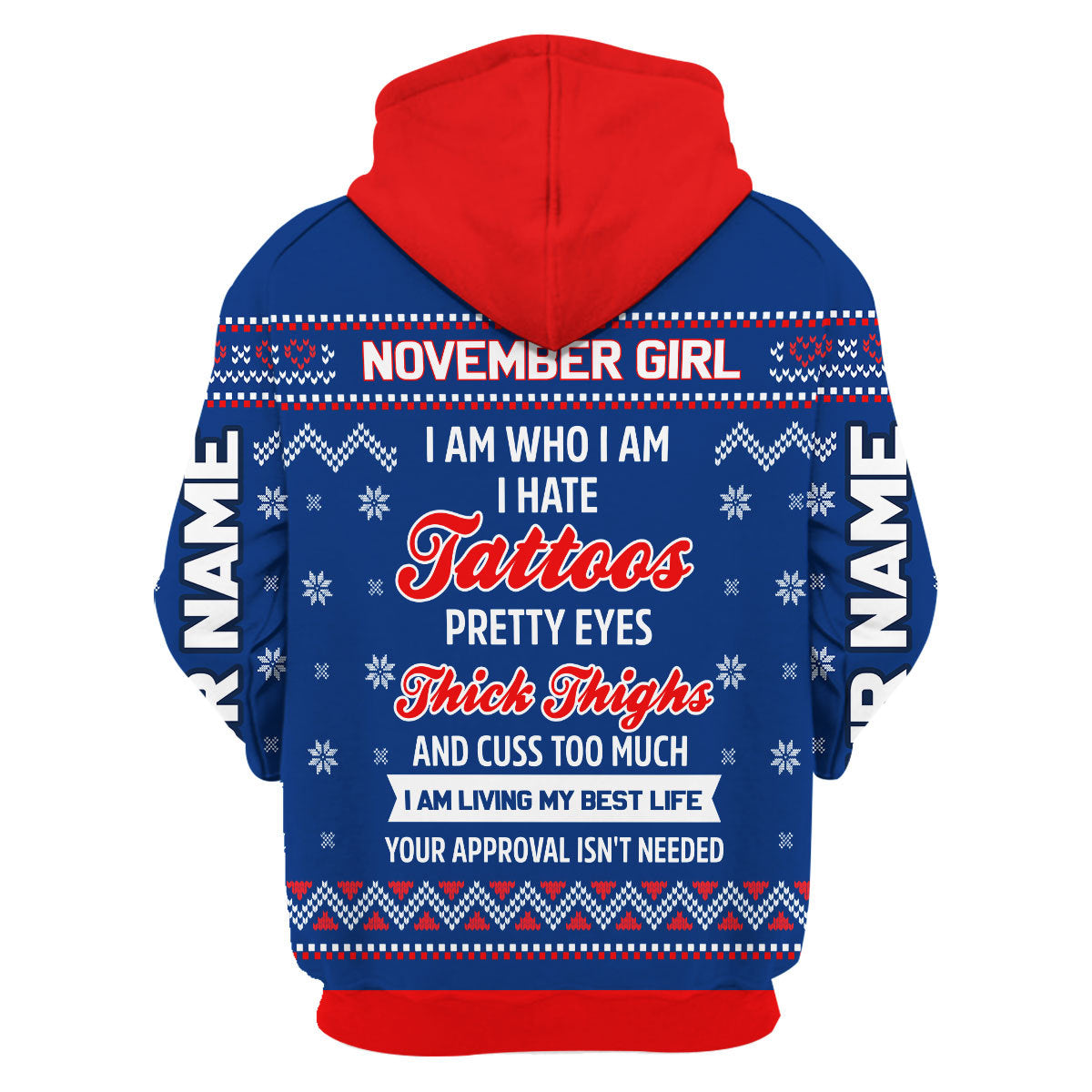 CustomsPig Personalized Tops November Girl All Over Printed