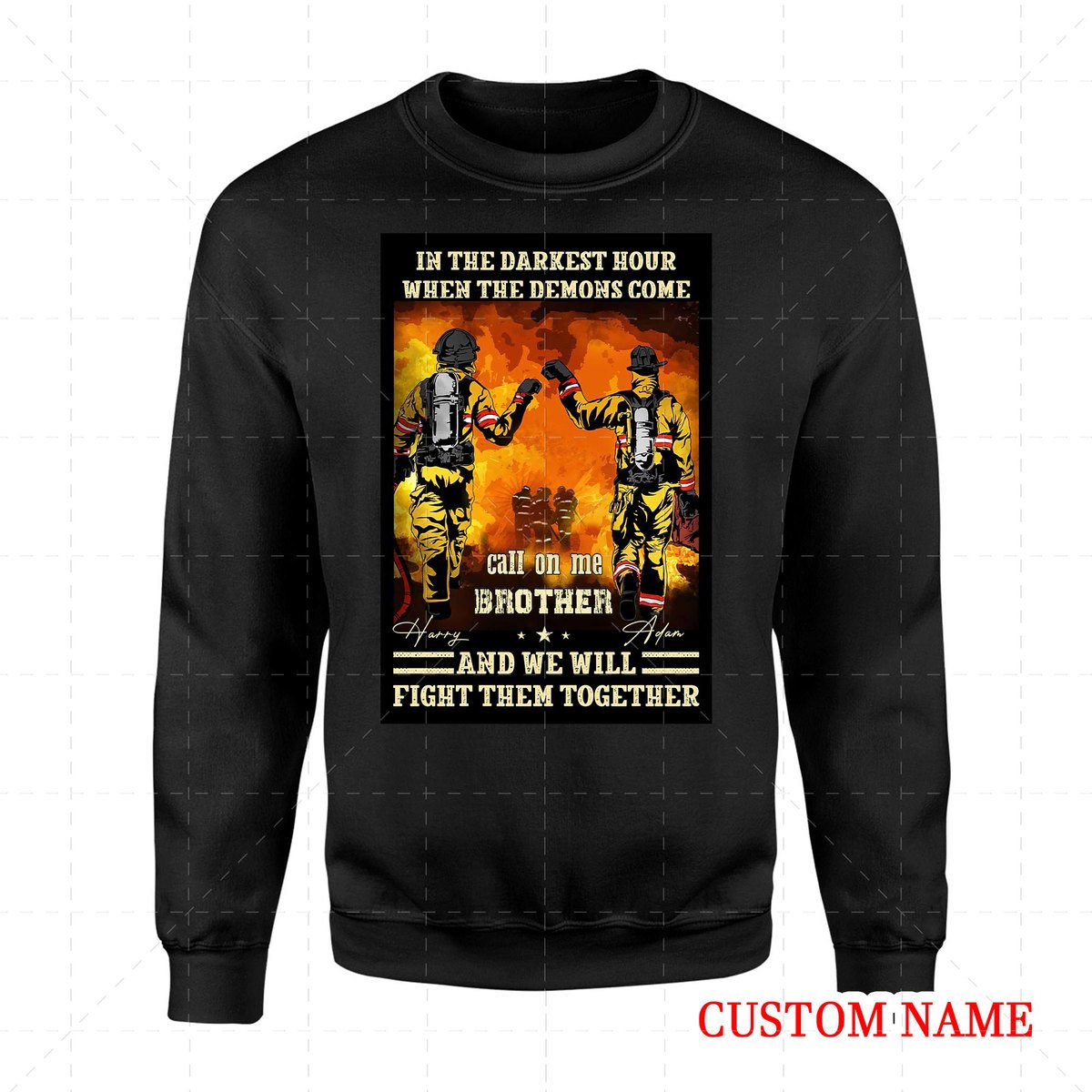 Personalized 2D Sweatshirt - Firefighter Friends