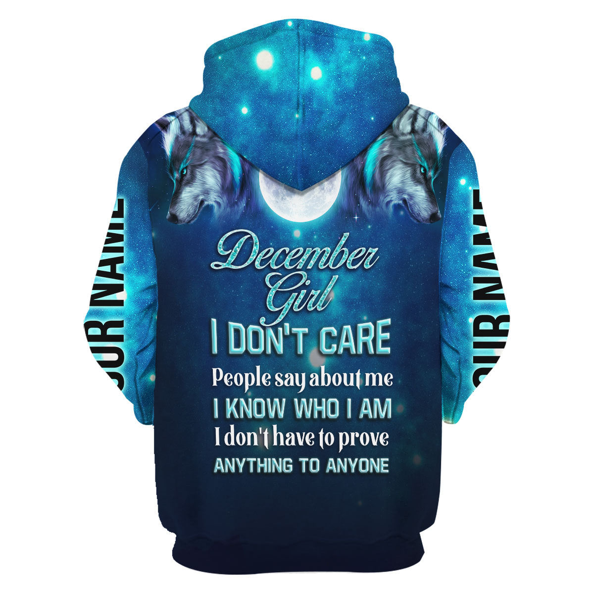 CustomsPig Personalized Hoodie December Girl All Over Printed
