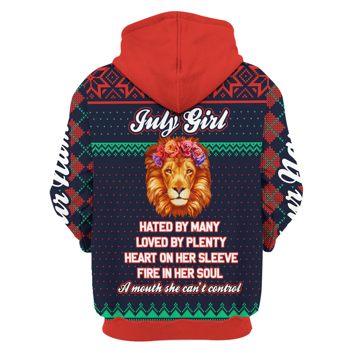 CustomsPig Personalized Hoodie July Girl All Over Printed