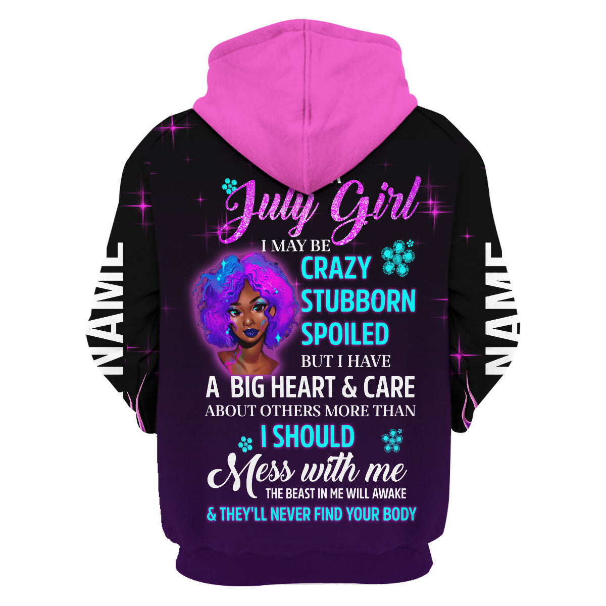 CustomsPig Personalized Tops Queen Was Born In July All Over Printed
