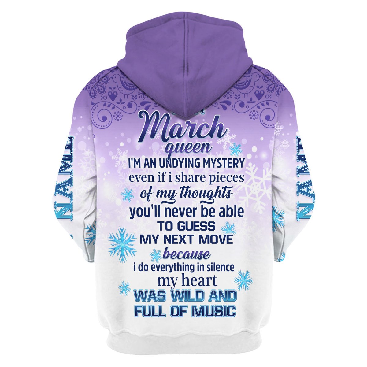 Personalized Tracksuit I'm A March Queen All Over Printed