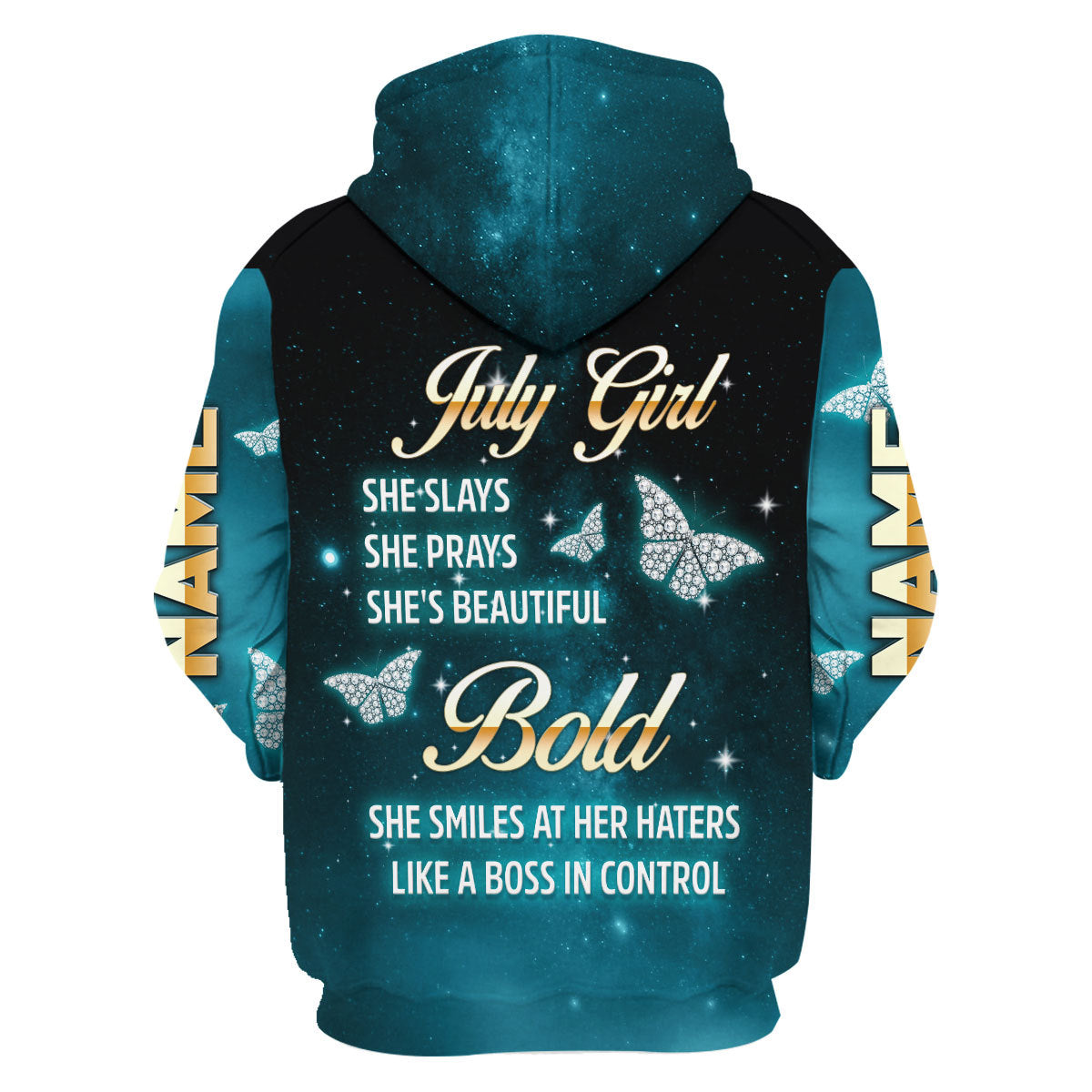 CustomsPig Personalized Tops July Girl All Over Printed