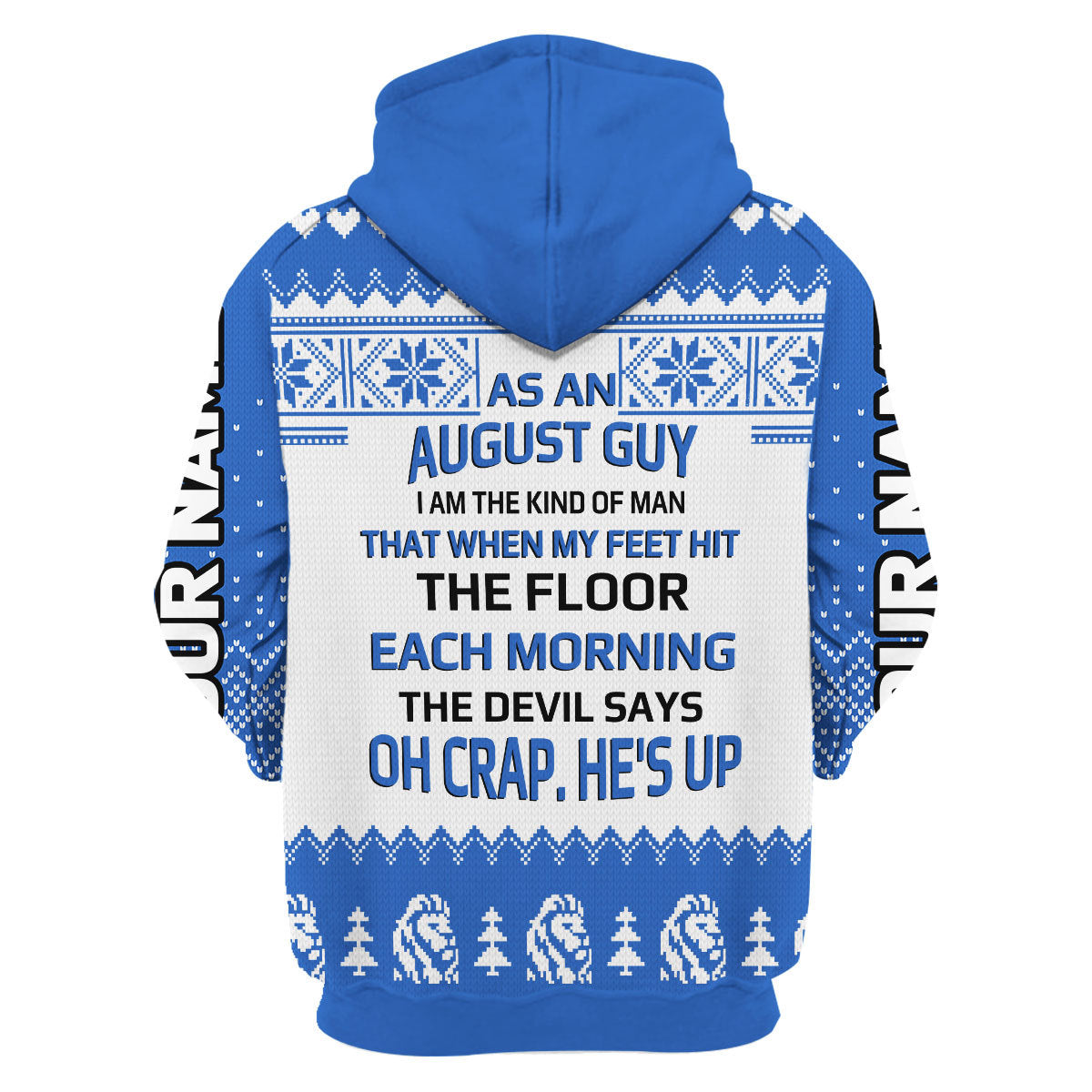 CustomsPig Personalized Zip Hoodie August Guy All Over Printed