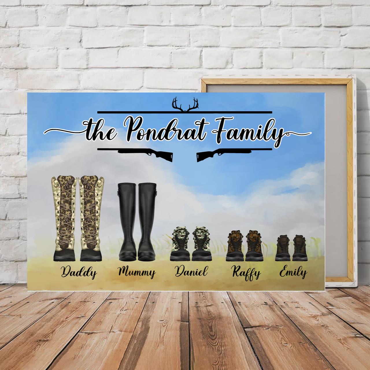 Customized Canvas Poster Wall Art Hunting Boots Style