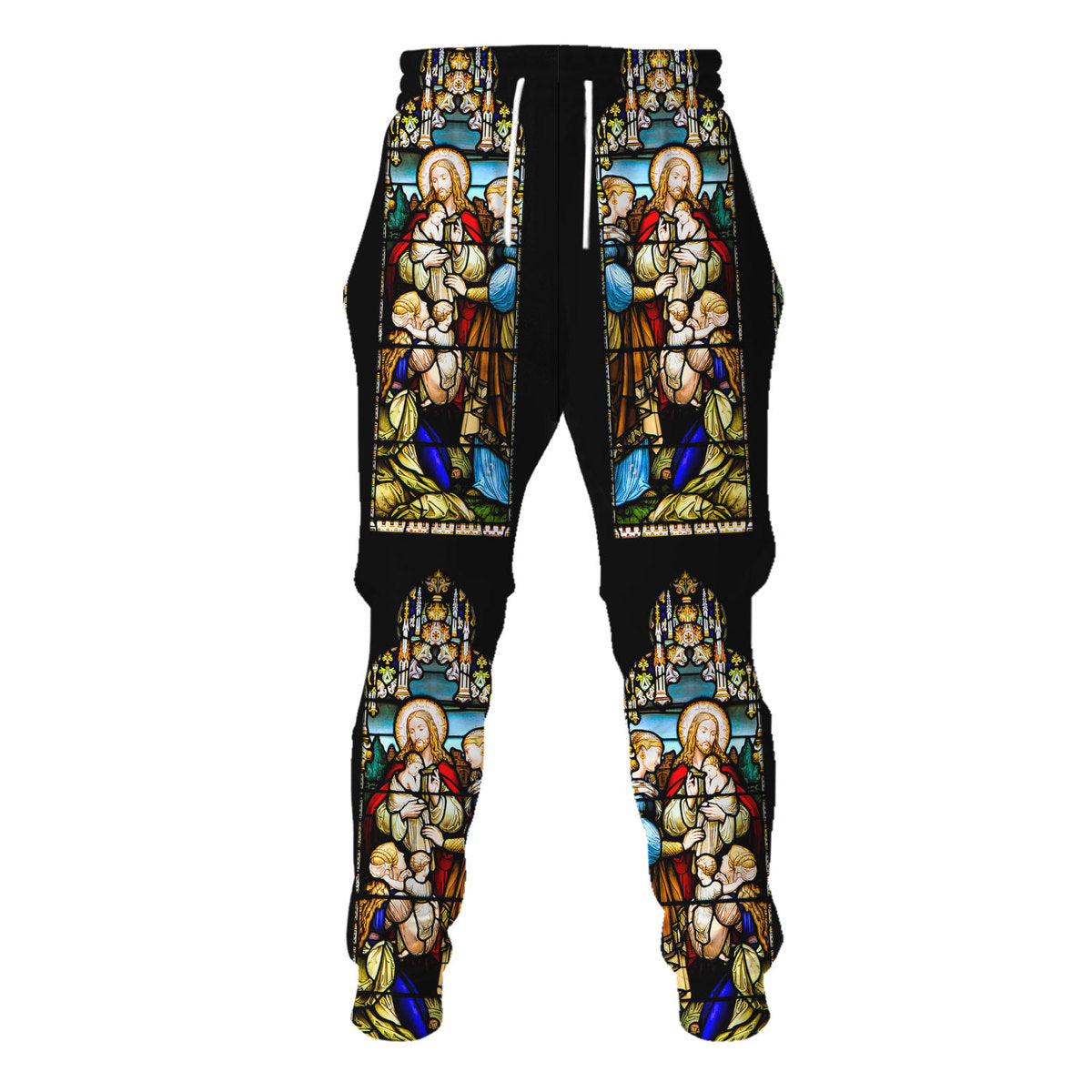 Tracksuit Tops Pullover Sweatshirt Jesus Is Lord Stained Glass 3D Apparel