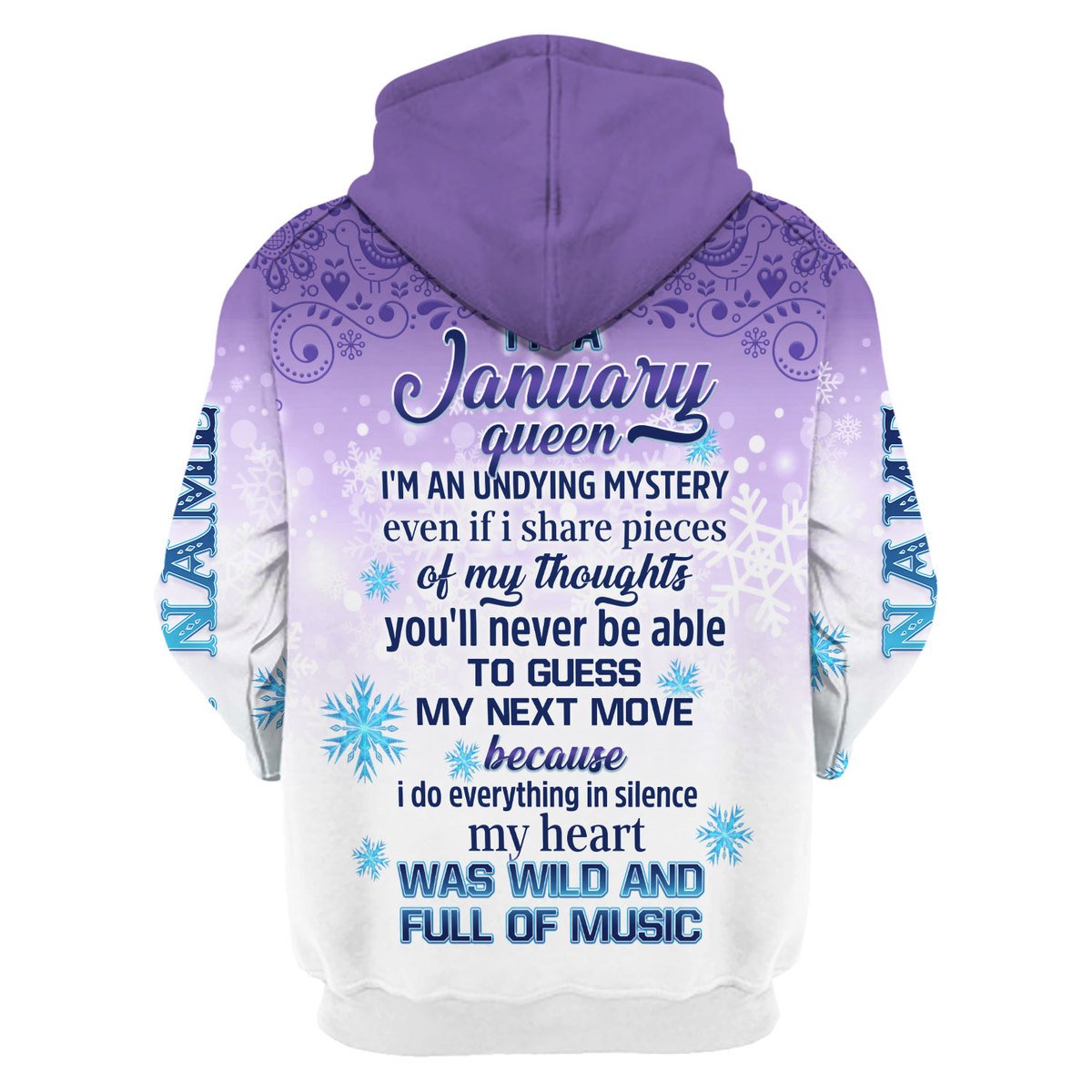 Personalized Tracksuit I'm A January Queen All Over Printed