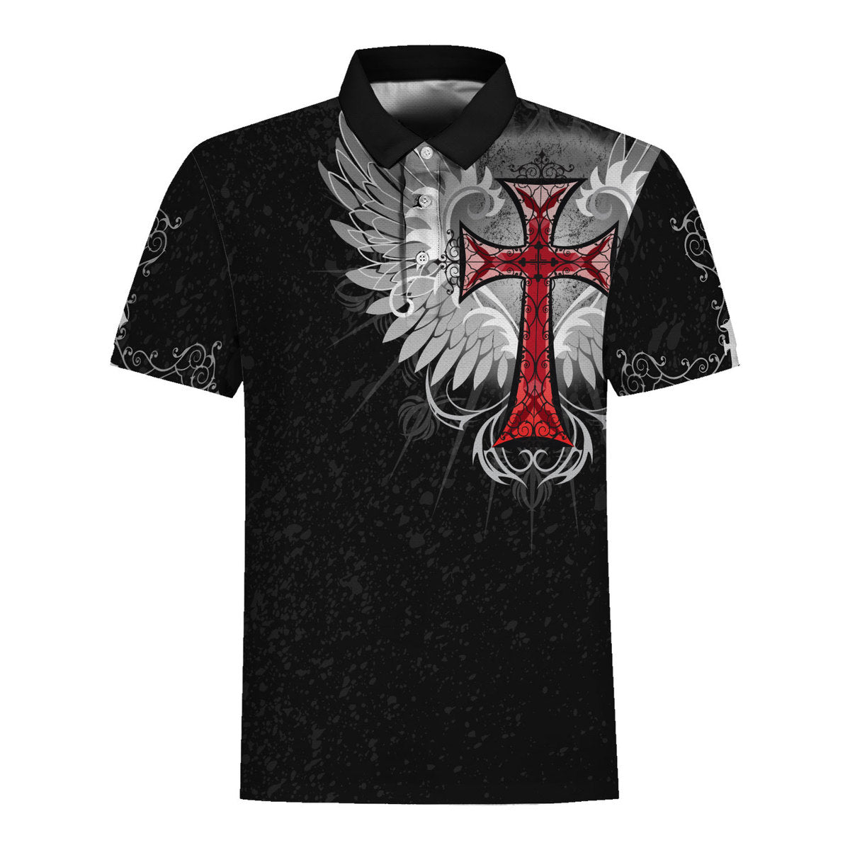 Customspig Tops Pullover Sweatshirt Sweatshirt Jesus Old English Red Cross 3D Apparel