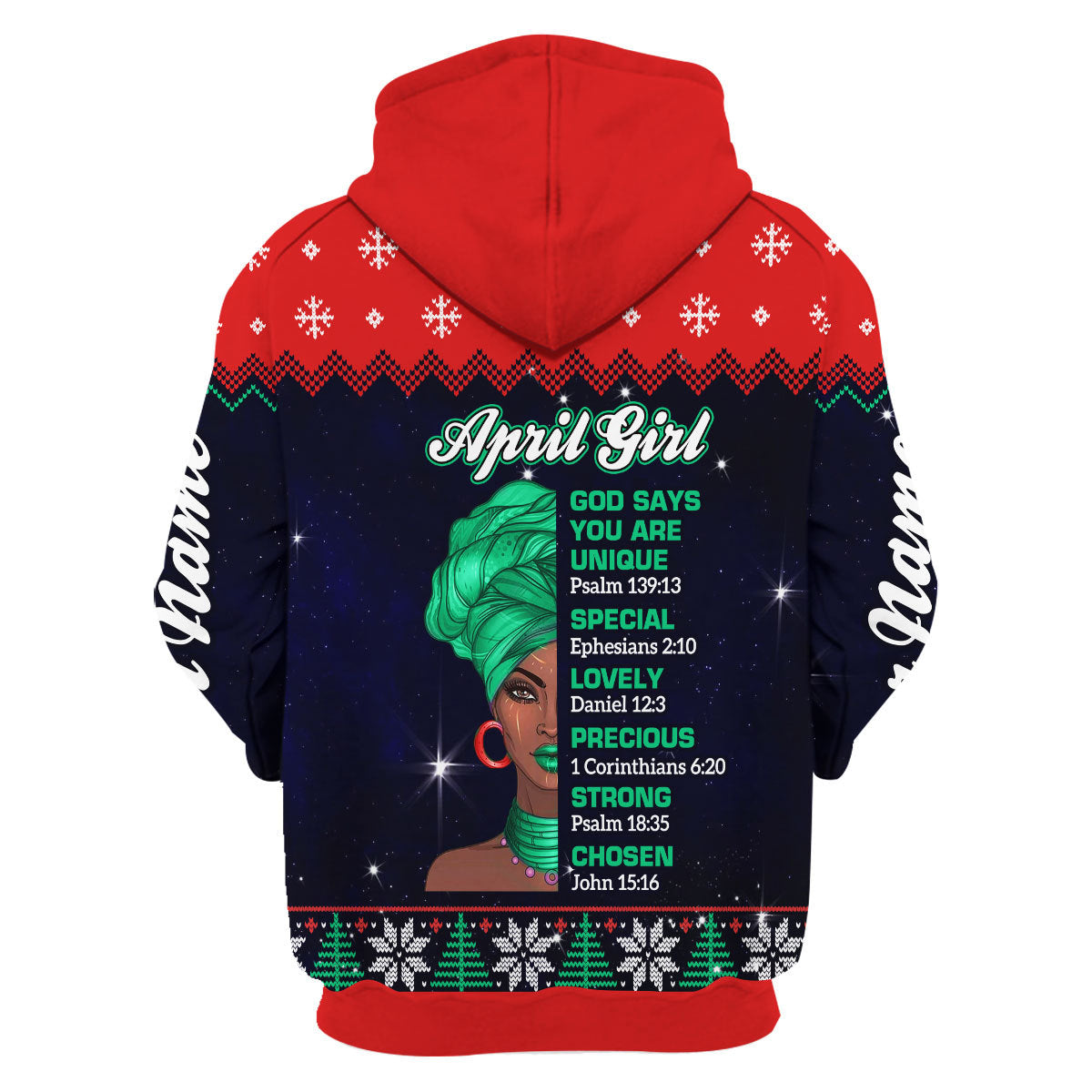 CustomsPig Personalized Zip Hoodie April Girl All Over Printed