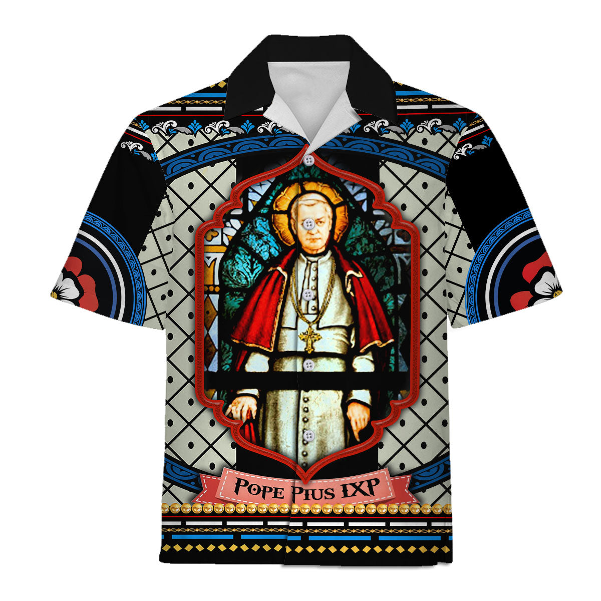 Tracksuit Tops Pullover Sweatshirt Pope Pius X Stained Glass 3D Apparel