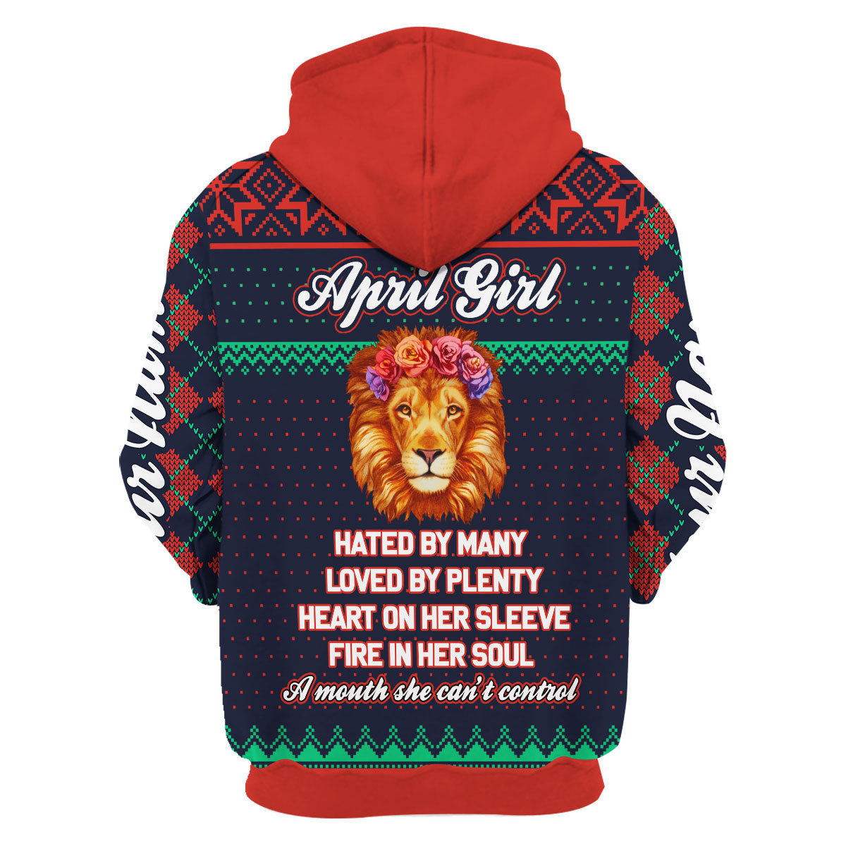 CustomsPig Personalized Hoodie April Girl All Over Printed