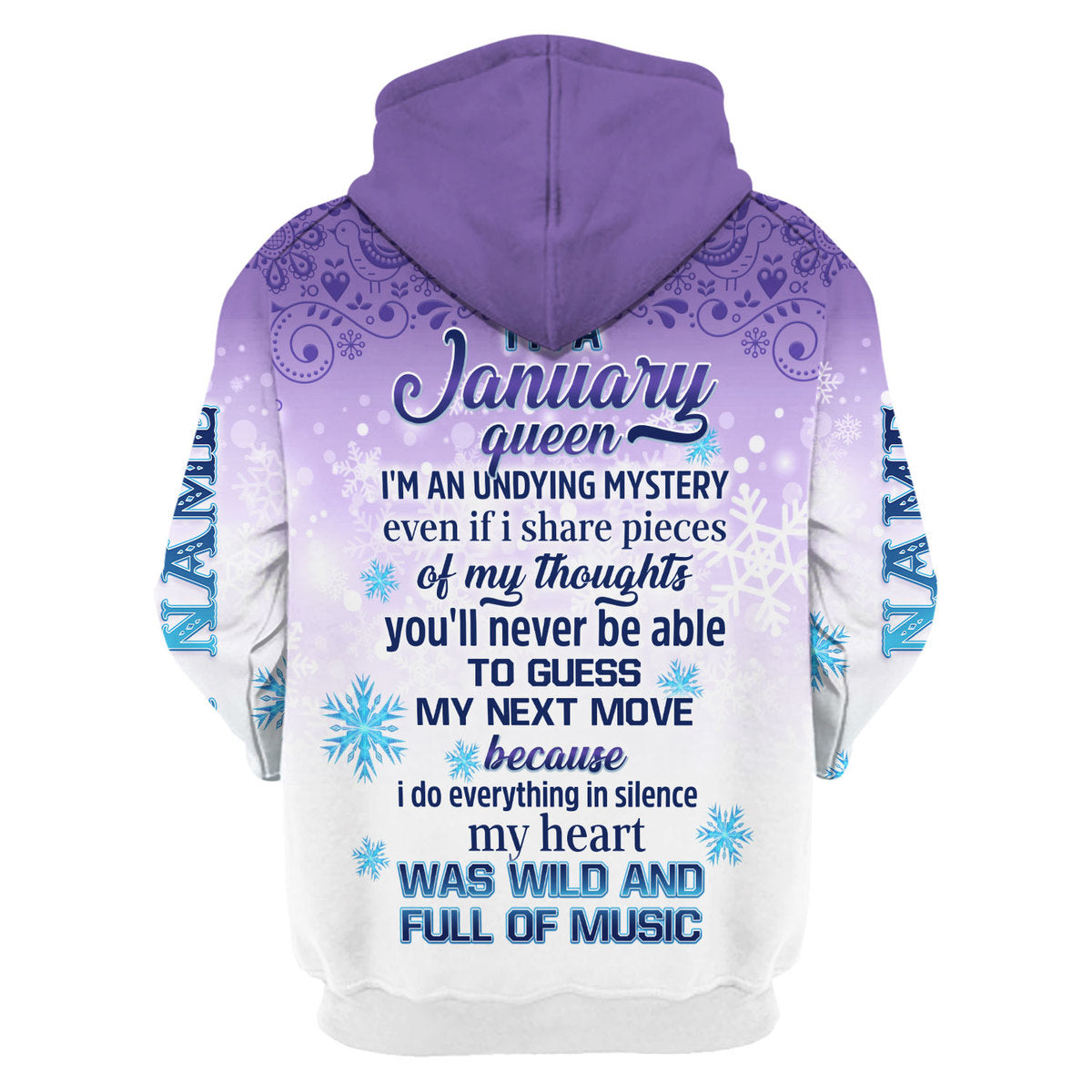 CustomsPig Personalized Tops I'm A January Queen All Over Printed