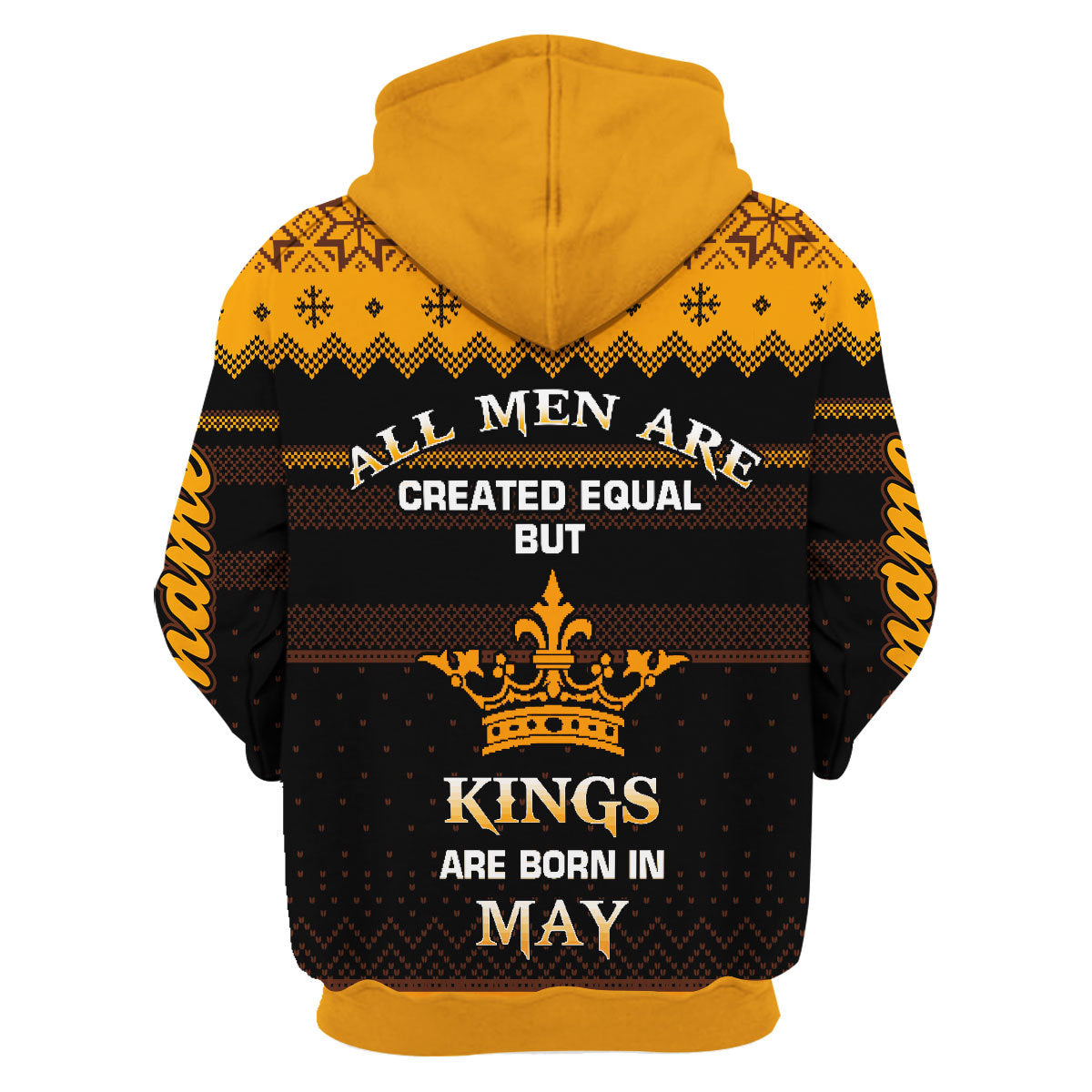 CustomsPig Personalized Zip Hoodie May Guy Kings Are Born In May All Over Printed
