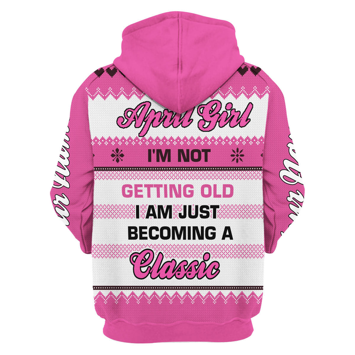 CustomsPig Personalized Zip Hoodie April Girl All Over Printed