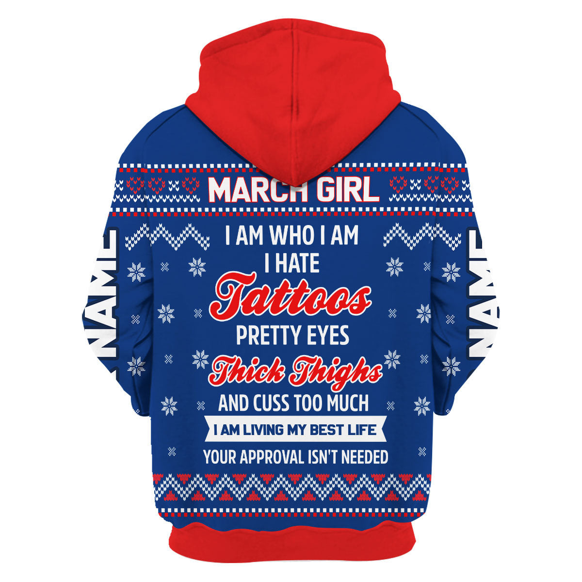 CustomsPig Personalized Tops March Girl I Am Who I Am All Over Printed