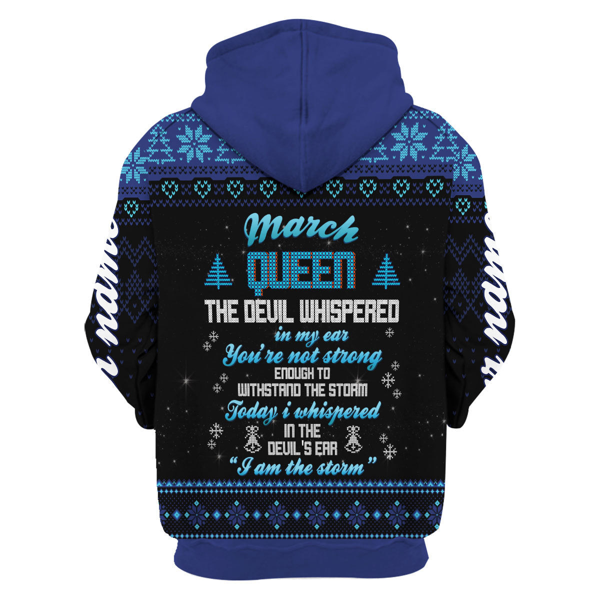 CustomsPig Personalized Zip Hoodie March Girl I Am The Storm All Over Printed