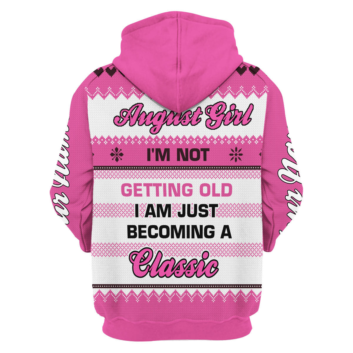CustomsPig Personalized Hoodie August Girl All Over Printed