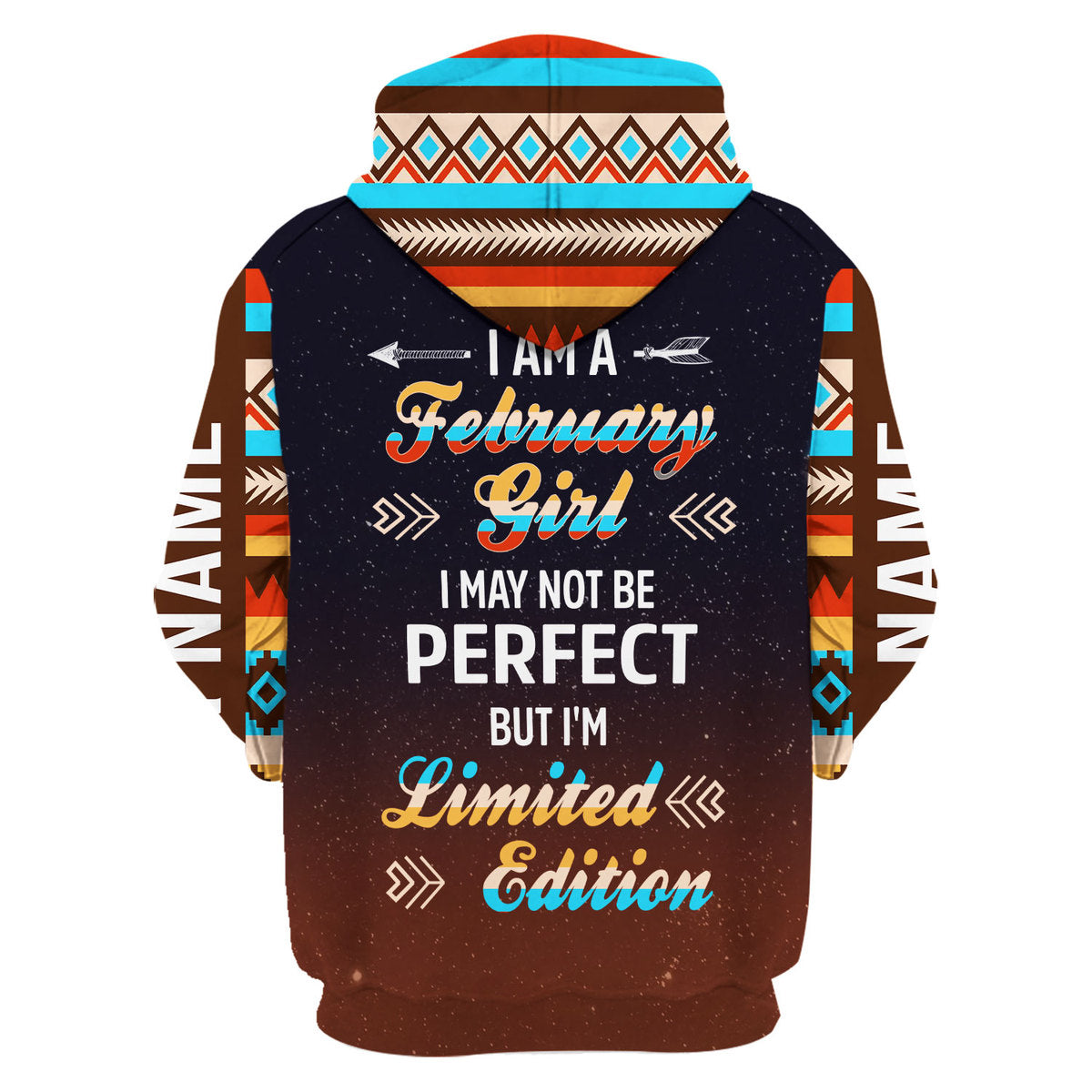 CustomsPig Personalized Tops February Girl All Over Printed