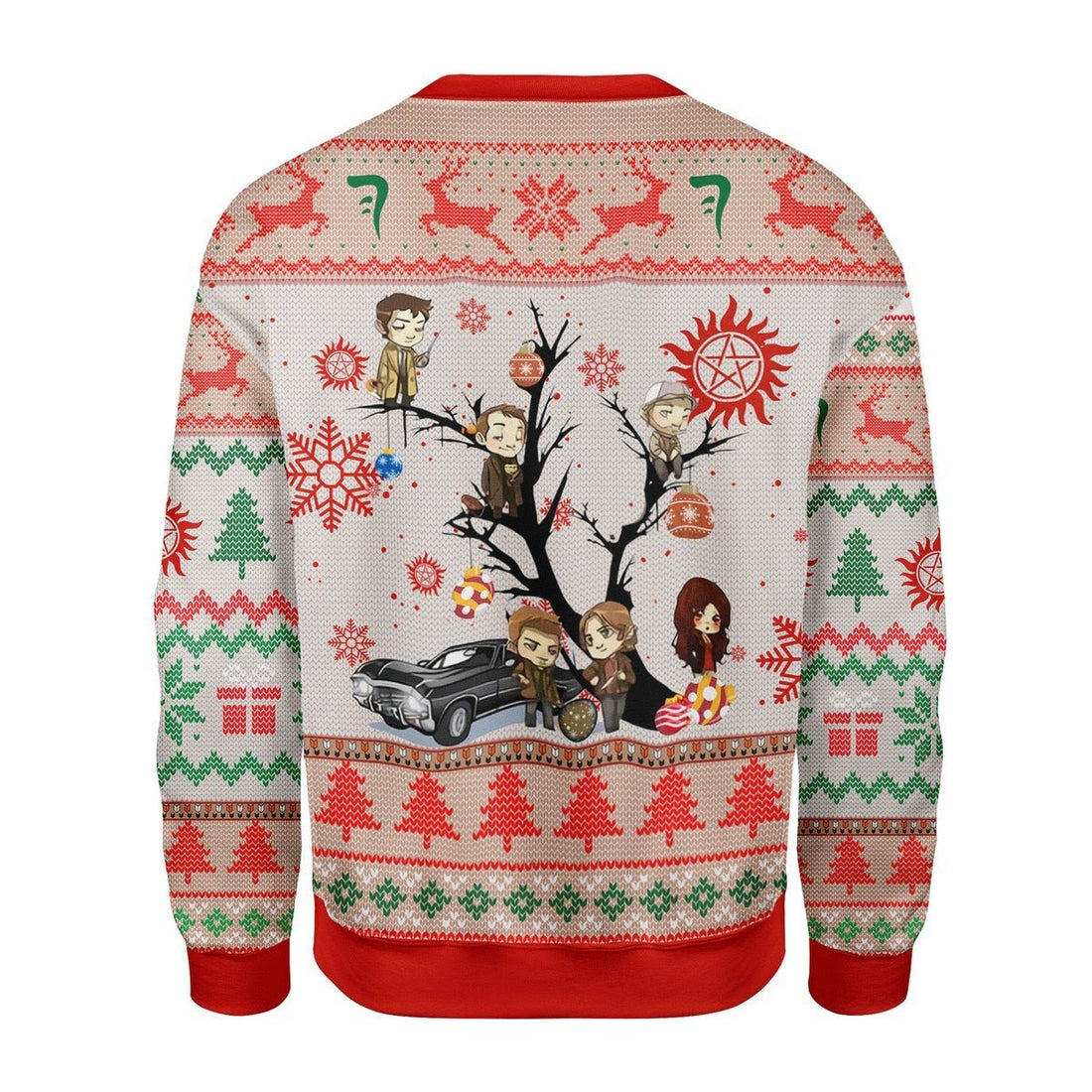 Gearhomies Christmas Unisex Sweater Supernatural 3D Apparel
