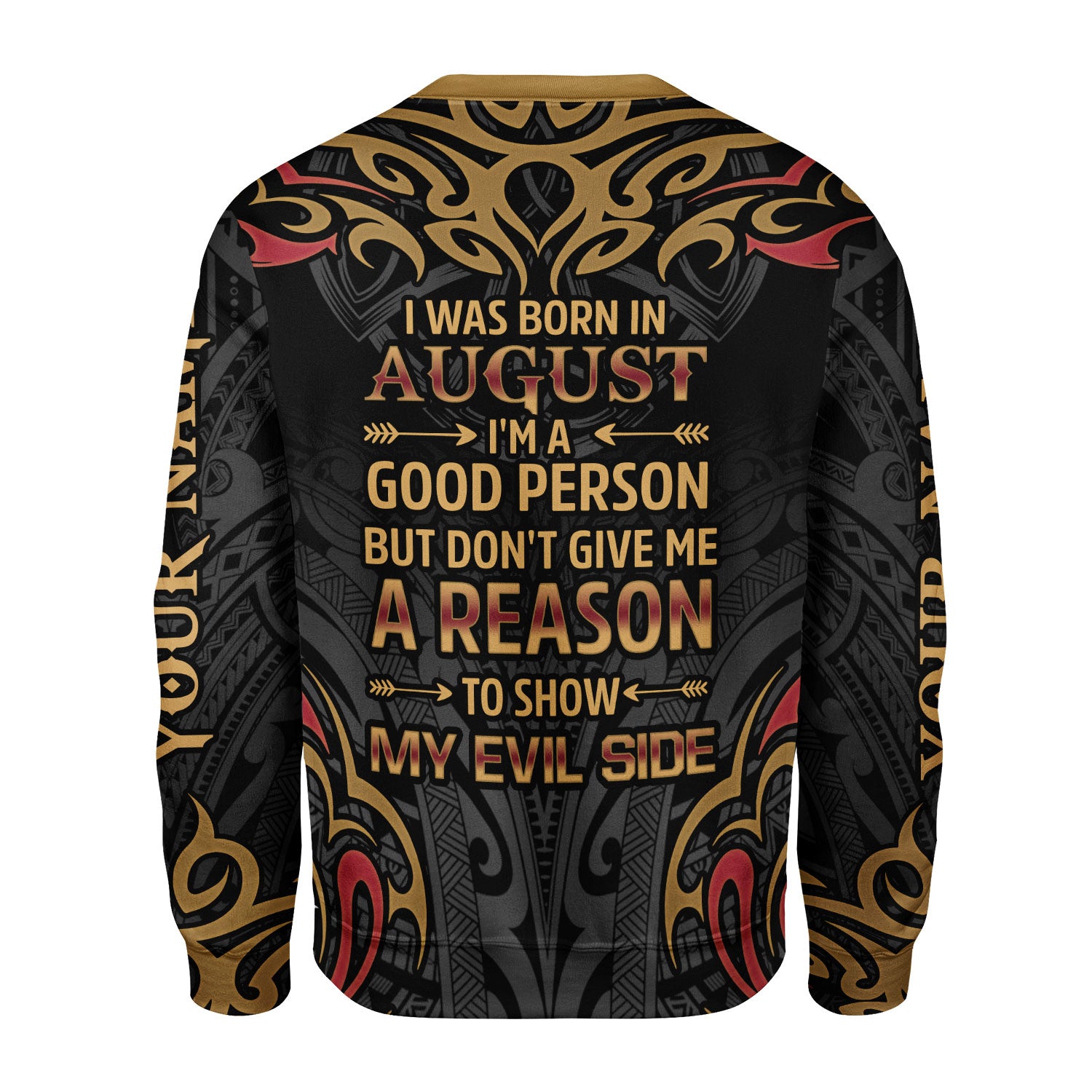 CustomsPig Personalized Ugly Sweater August Guy All Over Printed