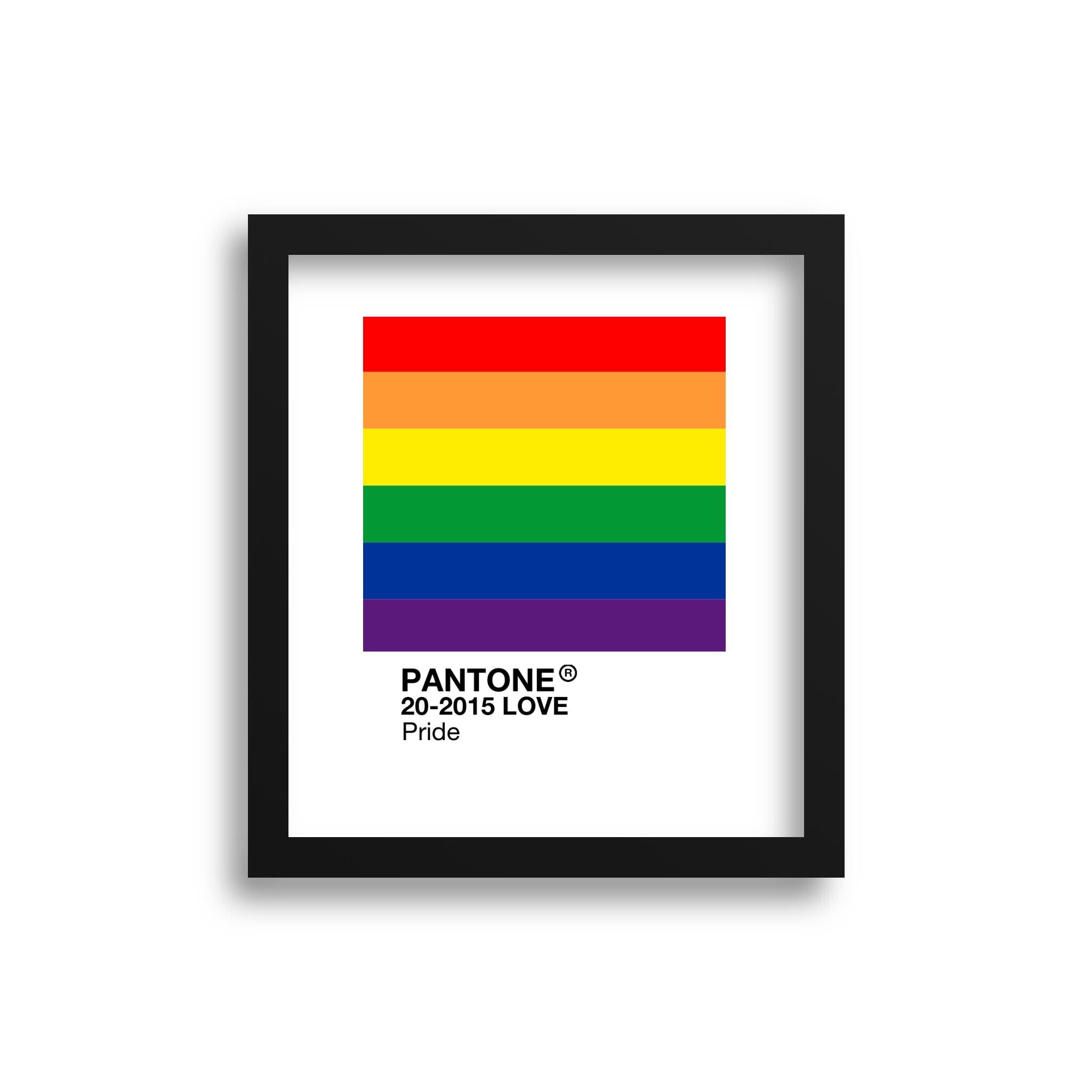 Personalized Text LGBTQ Flag Pantone Frame Wall Art