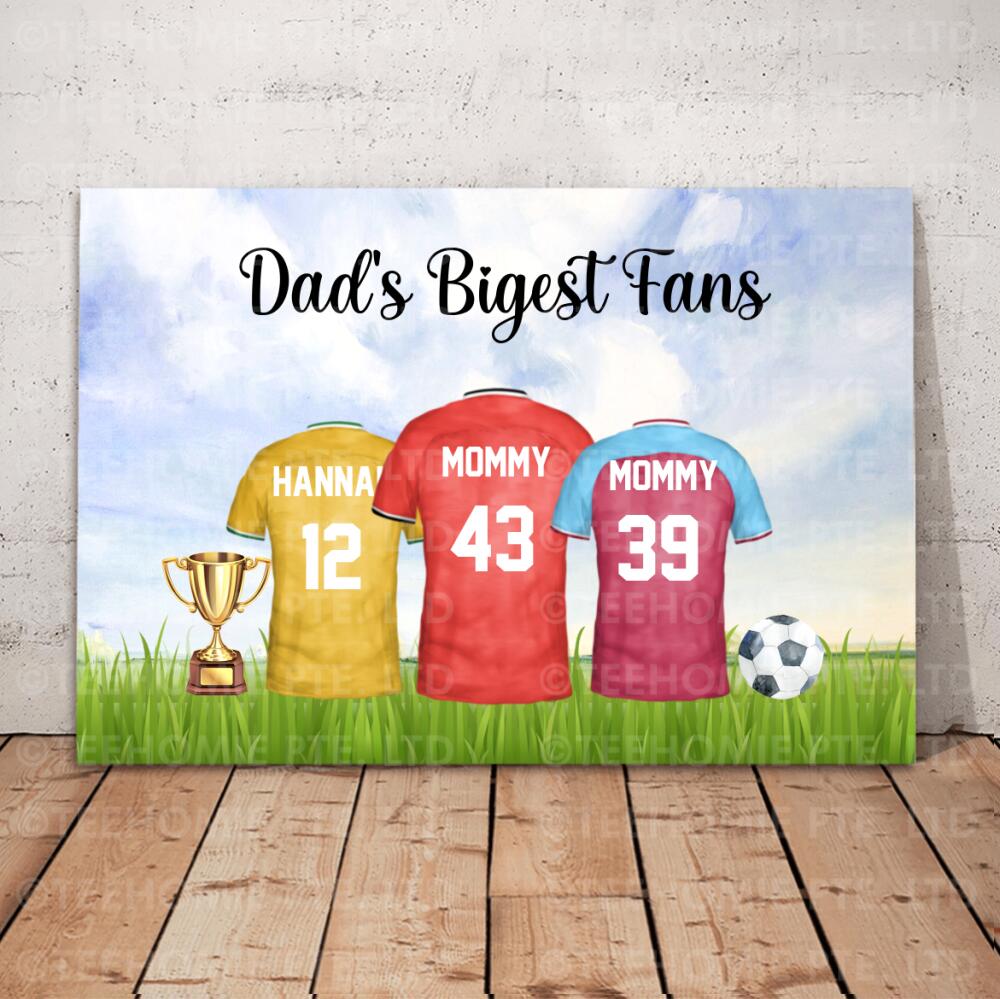 Personalised Football Family Canvas