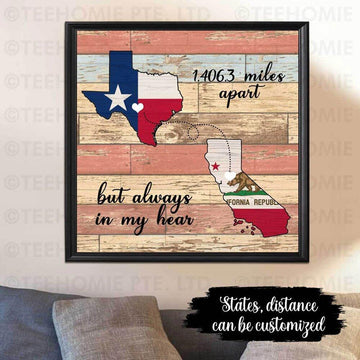 Personalized United States Framed  Wall Art Family Couple Gift Decoration House