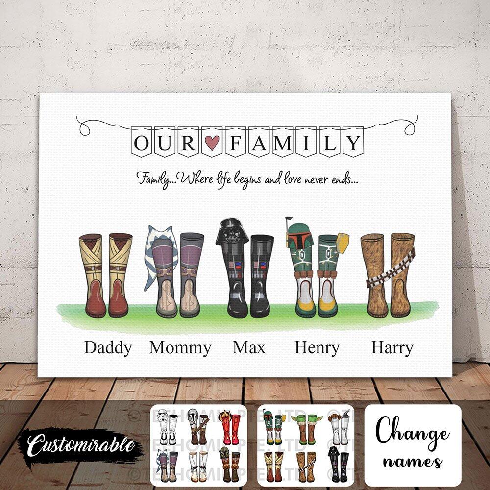 Customized Canvas Wall Art Star Wars Boots Style