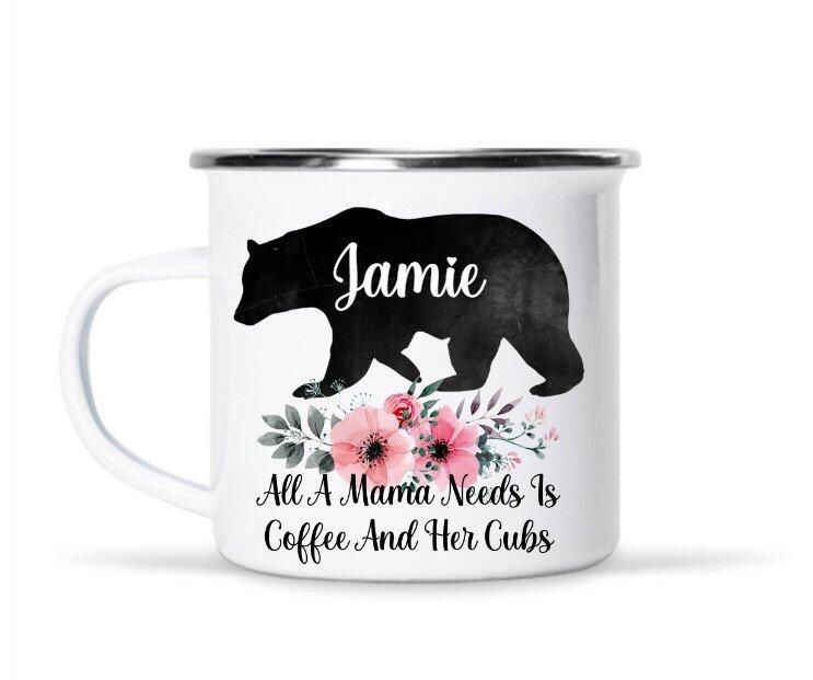 Personalized Mug Mama Bear All A Mama Bear Need Is Coffe And Her Cubs Mother's Day