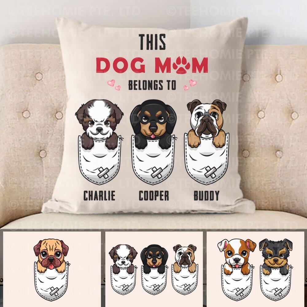 Personalized Canvas Pillows, This Dog Mom Belongs To