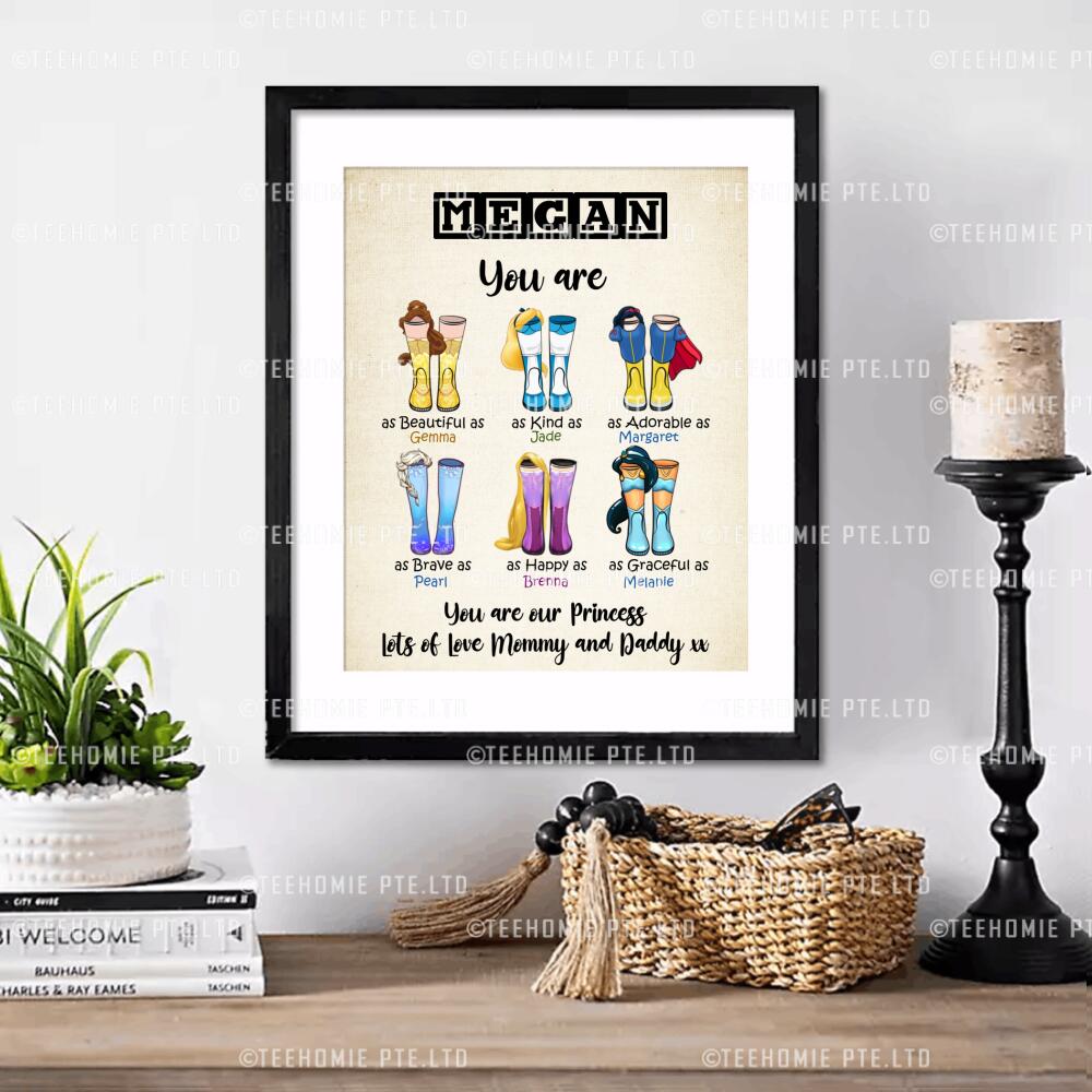 Personalized  Princess Boot Styles Canvas Poster Wall Art