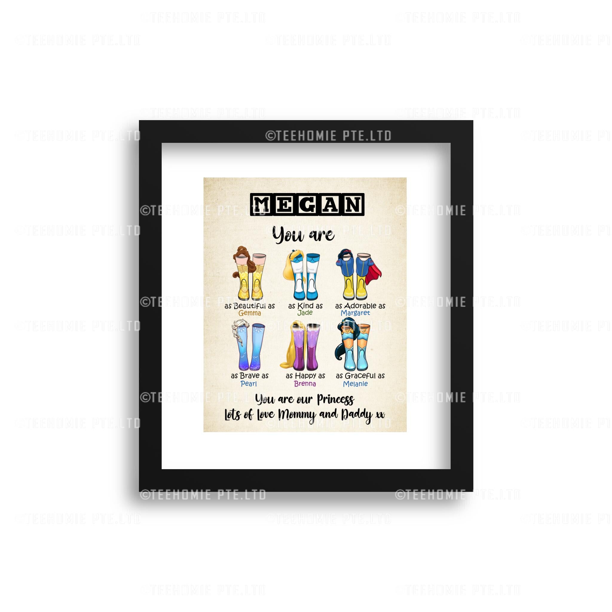 Personalized  Princess Boot Styles Canvas Poster Wall Art