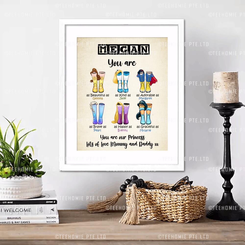 Personalized  Princess Boot Styles Canvas Poster Wall Art