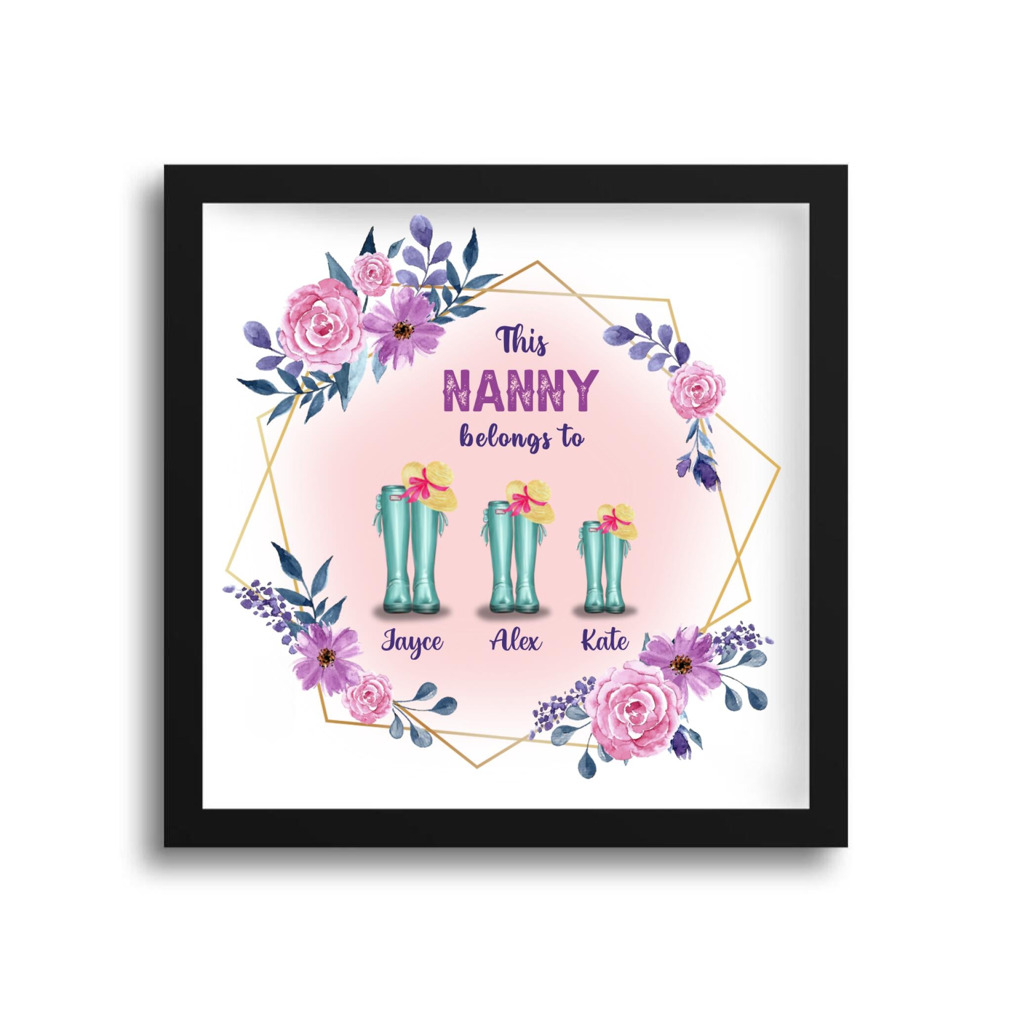 This Nanny Belongs To-Personalised Custom Framed Art Print-Mother's Day Gift
