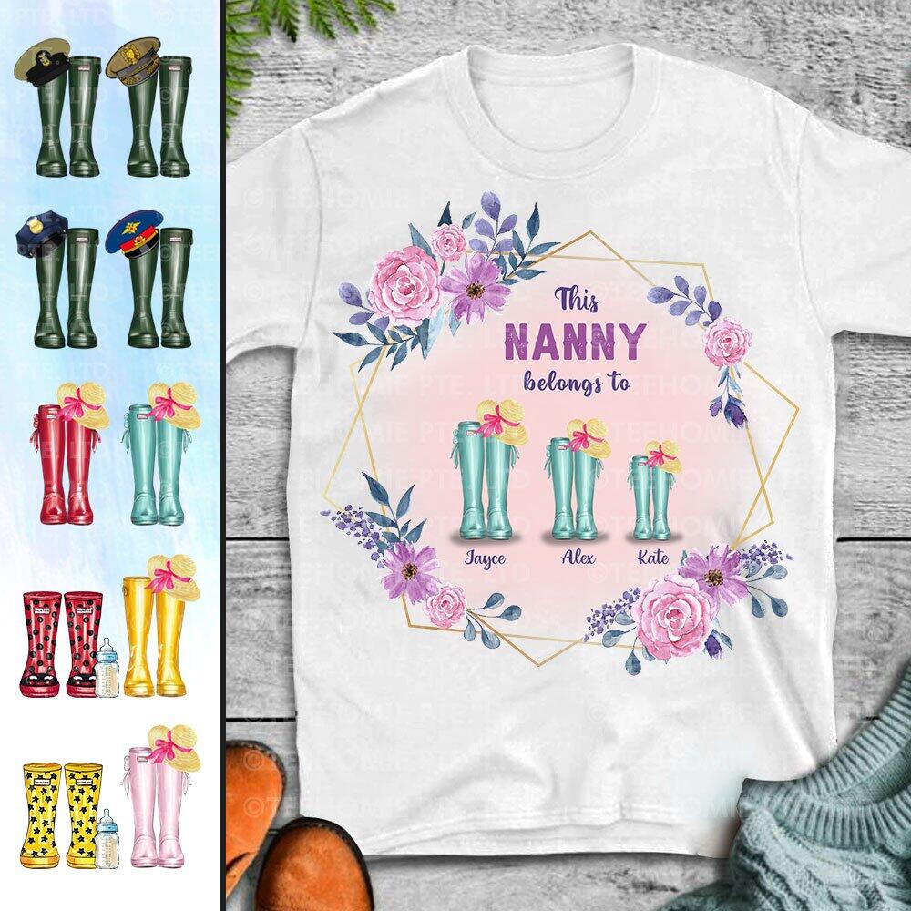 Personalised Custom T-shirt, Welcome To The Jonhson Family, This Nanny Belongs To