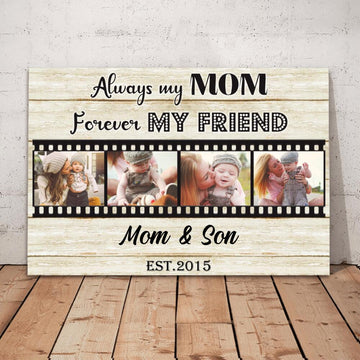 Personalized 4 Photo Canvas Mom & Son - Mother's Day Gifts