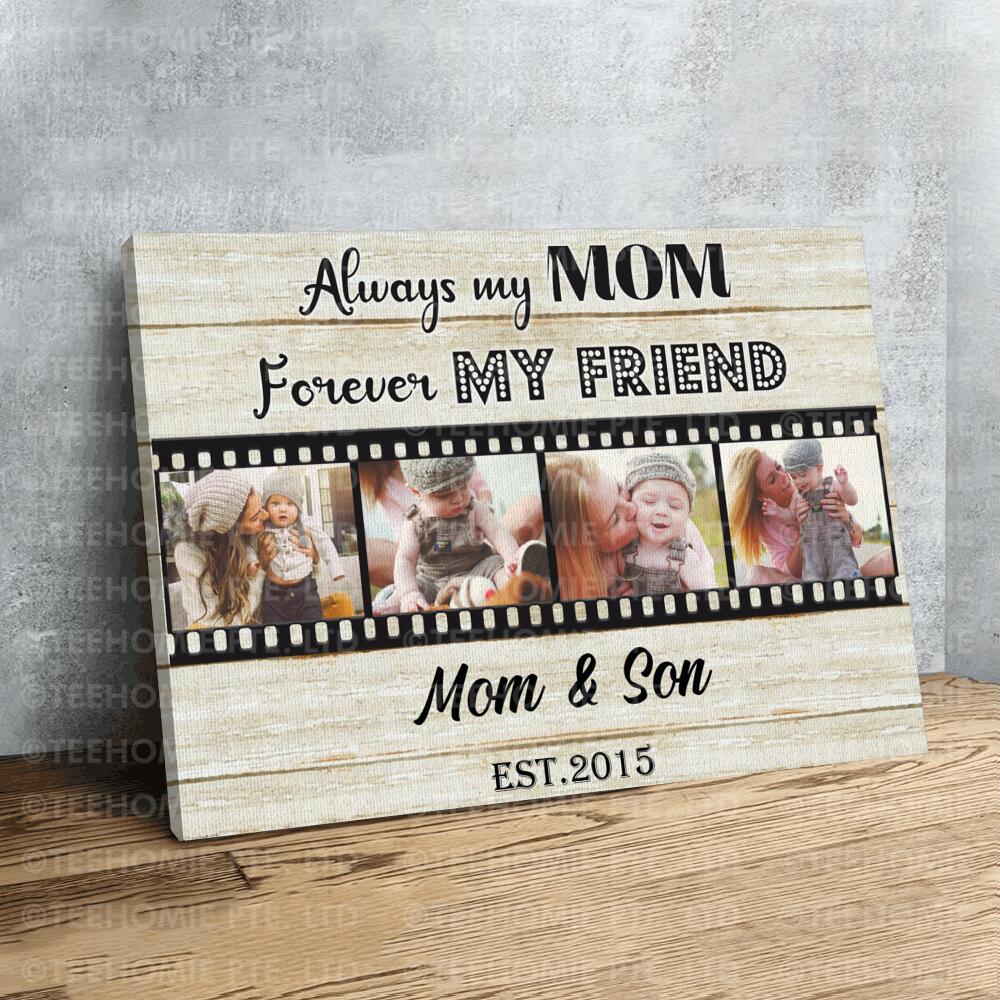 Personalized 4 Photo Canvas Mom & Son - Mother's Day Gifts