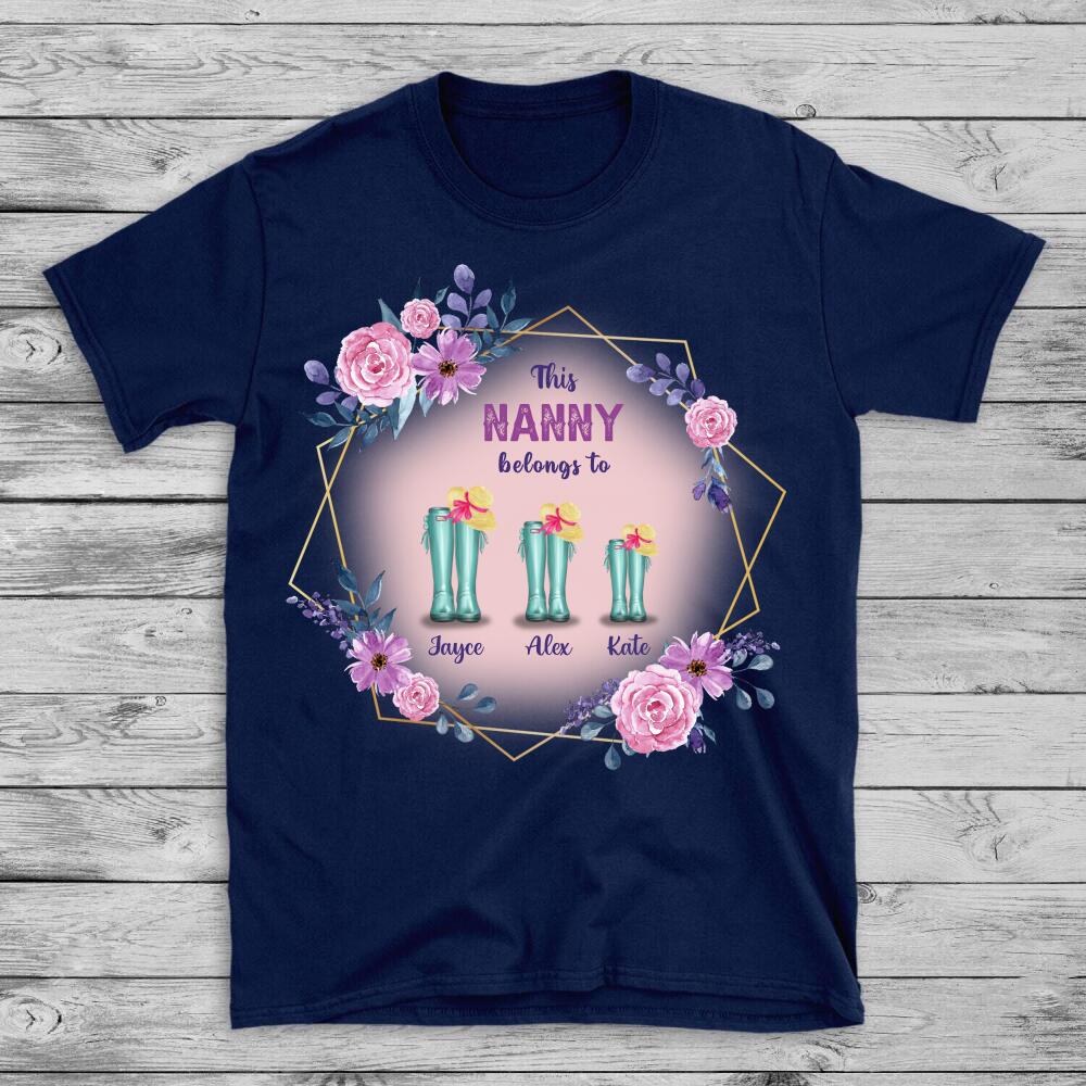 Personalised Custom T-shirt, Welcome To The Jonhson Family, This Nanny Belongs To
