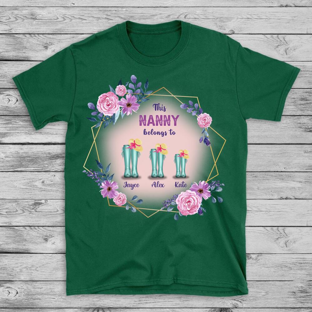 Personalised Custom T-shirt, Welcome To The Jonhson Family, This Nanny Belongs To