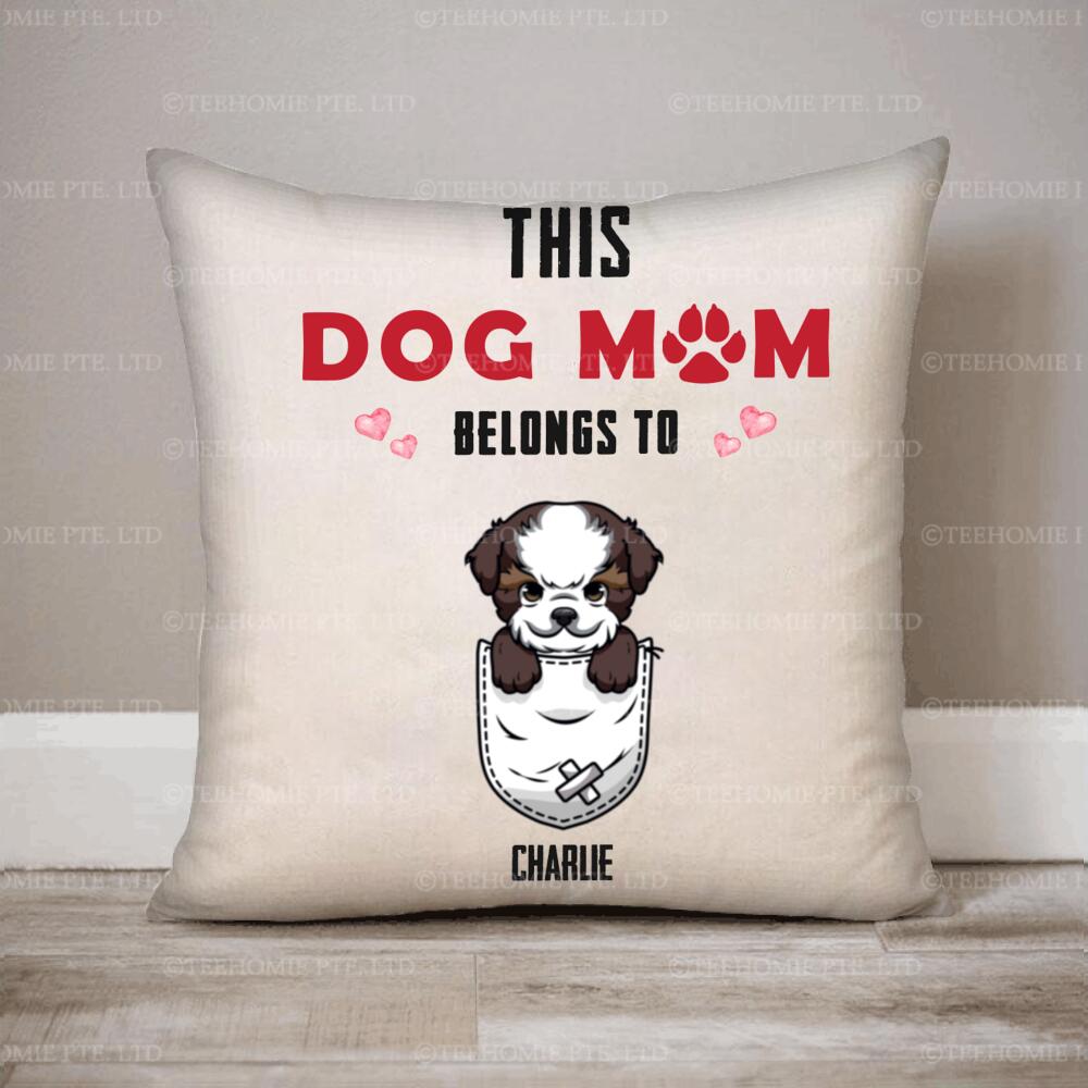 Personalized Canvas Pillows, This Dog Mom Belongs To
