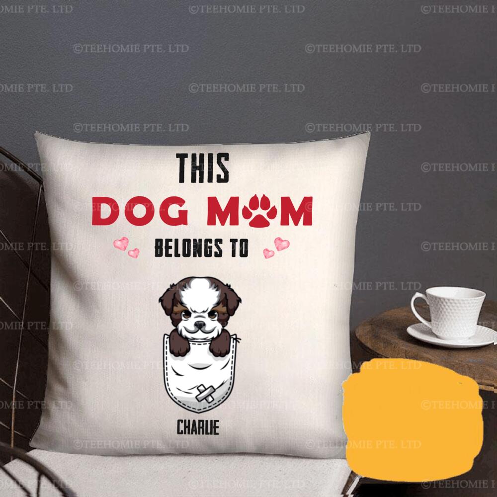 Personalized Canvas Pillows, This Dog Mom Belongs To