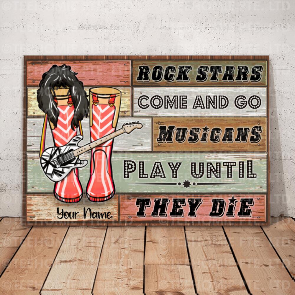 Personalized  Boot Styles Canvas Poster Wall Art Boot Styles Van Halen