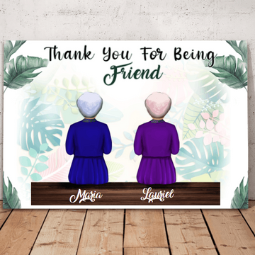 Personalized Canvas Poster Wall Art Thank You For Being Friends The Golden Girls