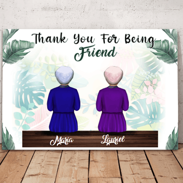 Personalized Canvas Poster Wall Art Thank You For Being Friends The Golden Girls