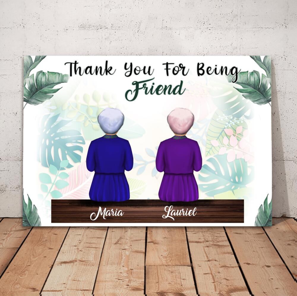 Personalized Canvas Poster Wall Art Thank You For Being Friends The Golden Girls